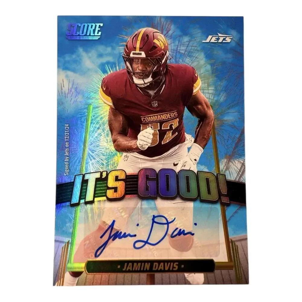 2025 Panini Score It’s Good - Jamin Davis Auto Jets Commanders